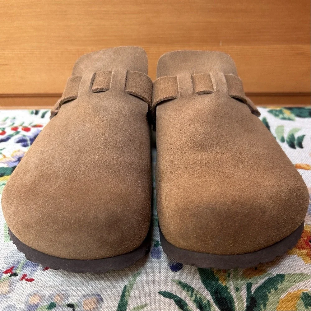 Cushionaire Haze Men's Leather Suede Clogs Comfortable Slip-On Arch Support 12M